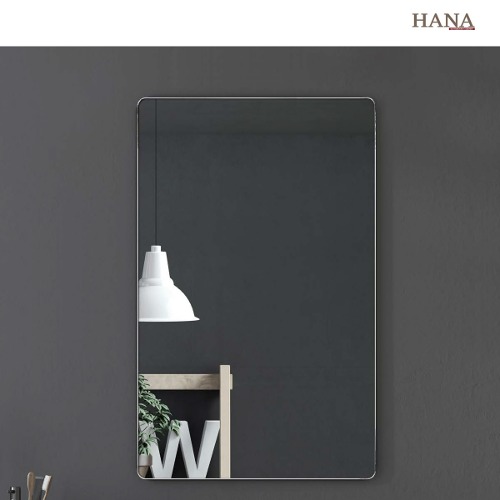 하나바스 누드600X1200라운드거울 1MM알미늄테두리 사각라운드욕실거울 인테리어