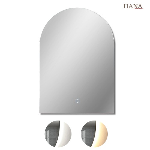 하나바스 LED하프형거울 터치식 열선기능 주광색 전구색  욕실거울 인테리어거울