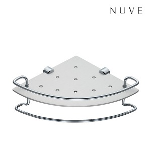 NU-607-1L 수건걸이 겸용 알루미늄 코너선반 NUVE 범한공업 모던 호텔욕실 선반 럭셔리 악세사리 NU607-1L