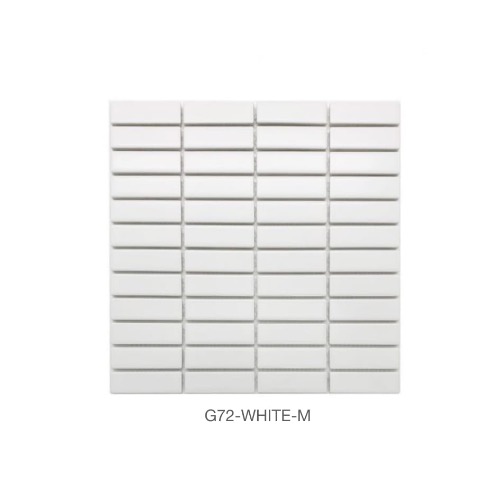 G72-WHITE-M/294X298/모자이크타일/벽타일/바닥타일/자기질타일