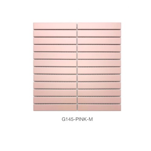 G145-PINK-M/296X300/모자이크타일/무광타일/벽타일/바닥타일/자기질타일