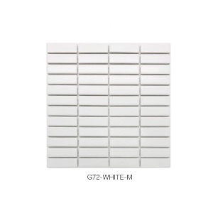 G72-WHITE-M/294X298/모자이크타일/벽타일/바닥타일/자기질타일
