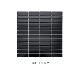 G72-BLACK-M/294X298/모자이크타일/벽타일/바닥타일/자기질타일