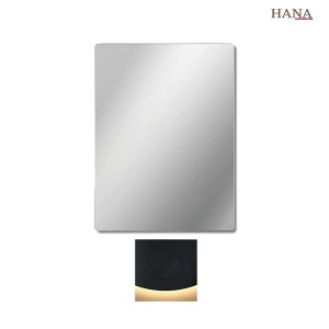하나바스 LED사각라운드형거울 상시전원형 전구색  욕실거울 인테리어거울
