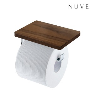 N-3202 원목 선반형 휴지걸이 NUVE 범한공업 욕실 소품 모던 심플 호텔 욕실 럭셔리 악세사리 N3202